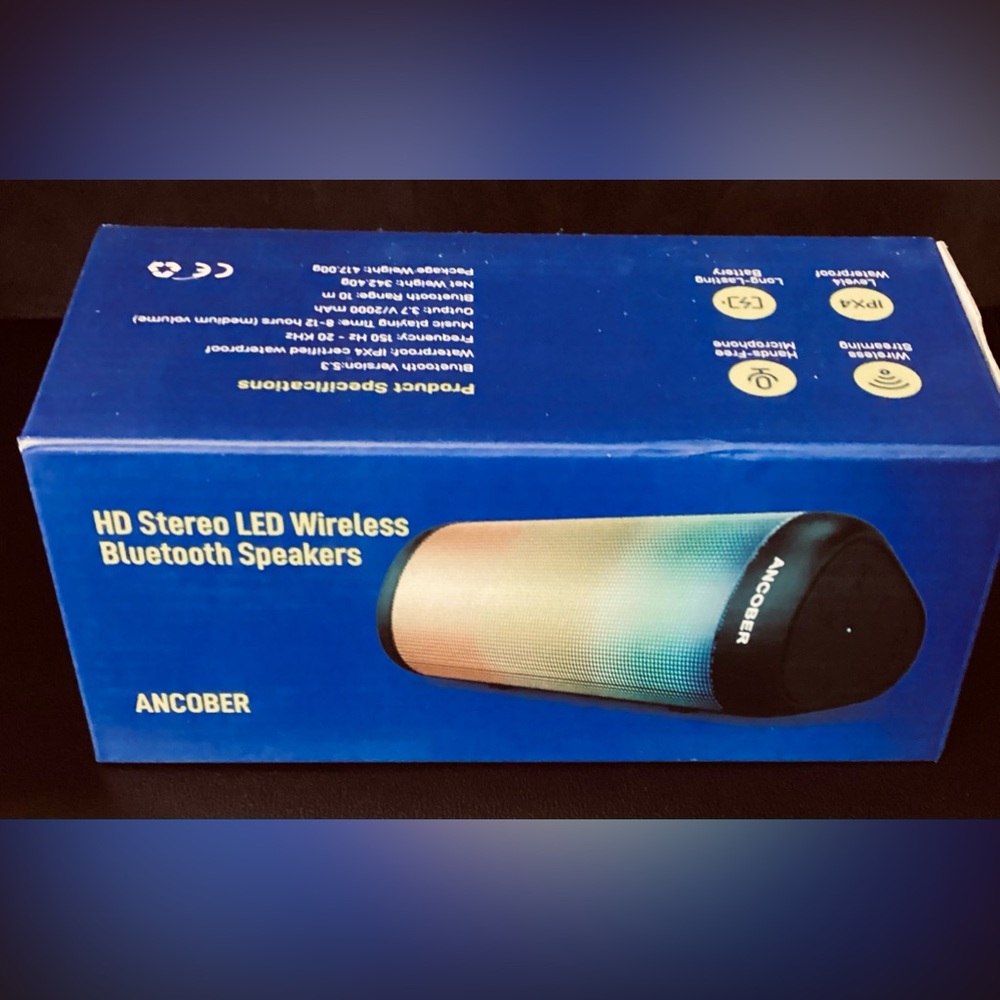HD stereo LED wireless Bluetooth speaker
